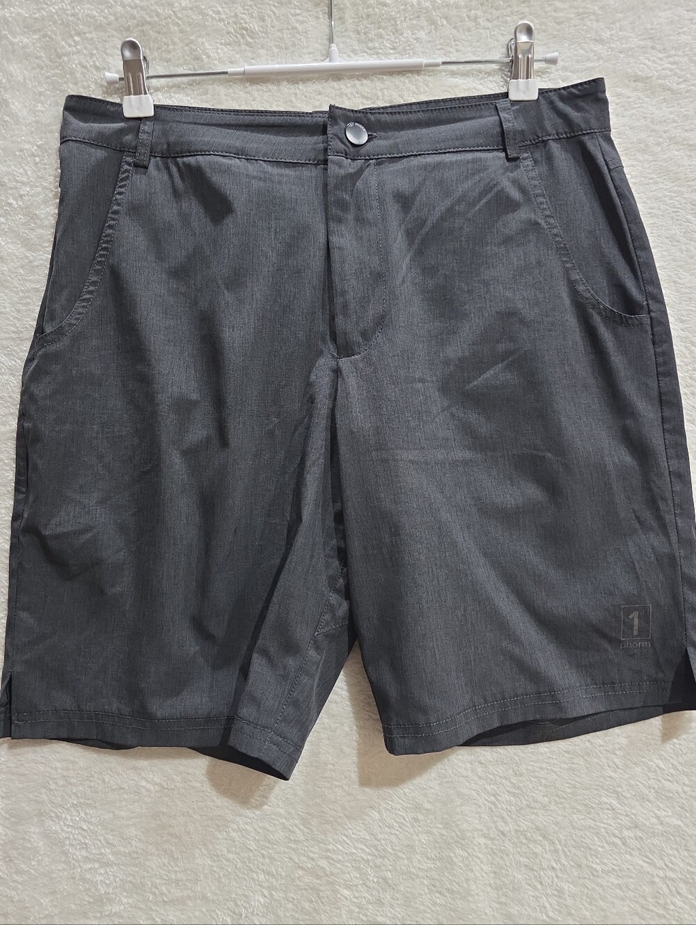 1st Phorm Men's Medium Shorts 34 x 9" Inseam  Hybrid Chino Golf Charcoal Gray